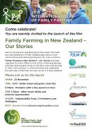 NZ farming film premiere, Wellington, November 25.